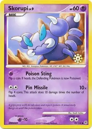 Diamond & Pearl Skorupi [Snowflake-Stamp] Pokémon card